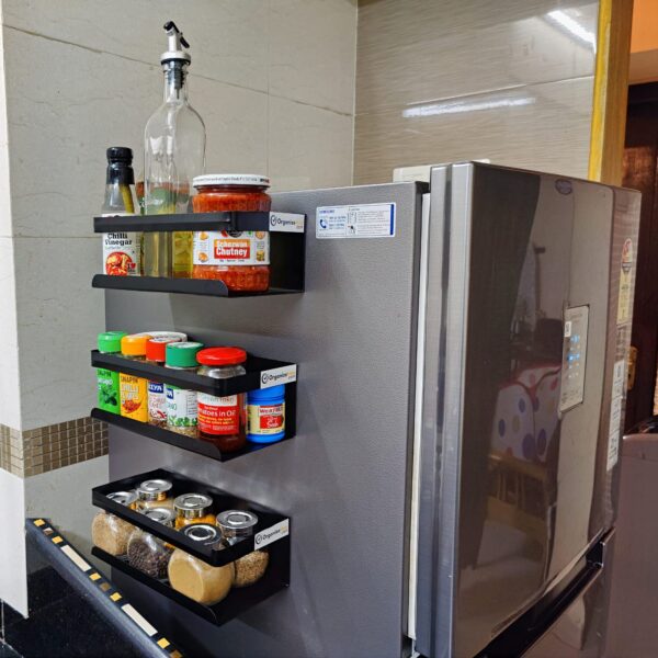 Small Kitchen Storage Solution Magnetic Corner Shelf - Image 5