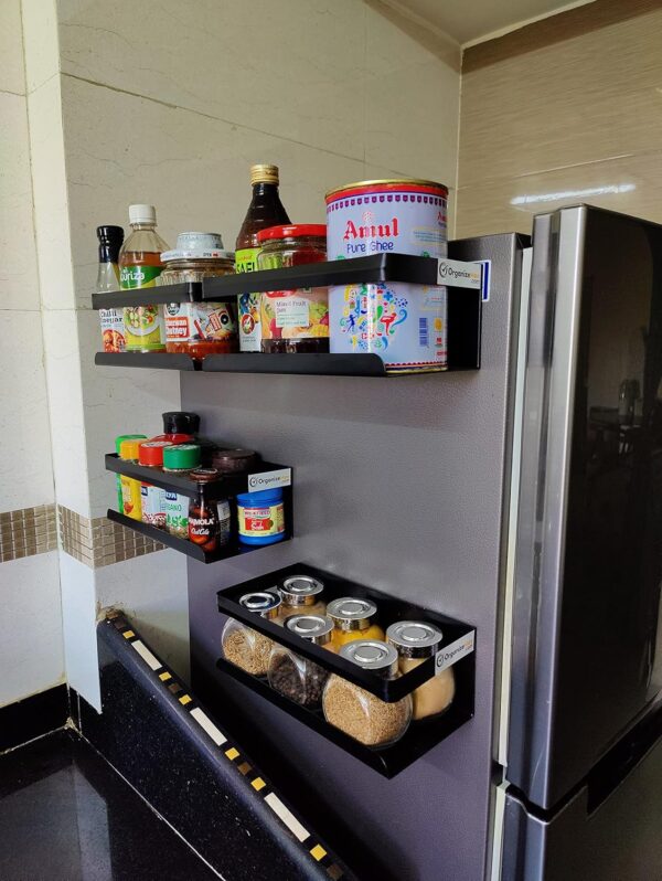 Small Kitchen Storage Solution Magnetic Corner Shelf